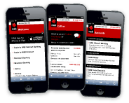 NAB Mobile Web Site - interaction design; 2012