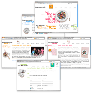 Tura New Music - web site design; 2003