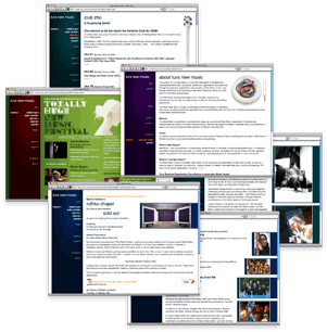Tura New Music - web site design; 2007