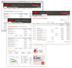 Westpac Online Proof of Concept - visual & interaction design; 2010