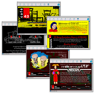 Café 43 - web site design, 1996-98