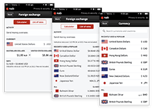 NAB Mobile Banking Foreign Exchange Updates - interaction & visual design, 2014