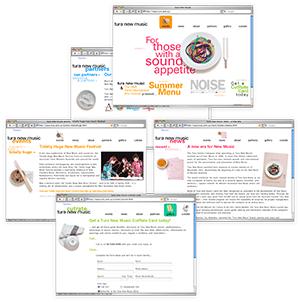Tura New Music - web site design, 2003