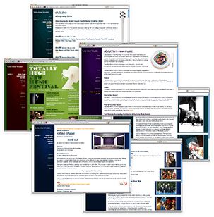 Tura New Music - web site design, 2007