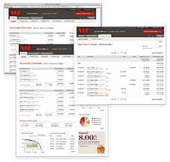 Westpac Online Proof of Concept - visual & interaction design, 2010