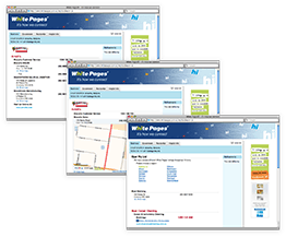 White Pages Online Listings - visual & interaction design, 2008